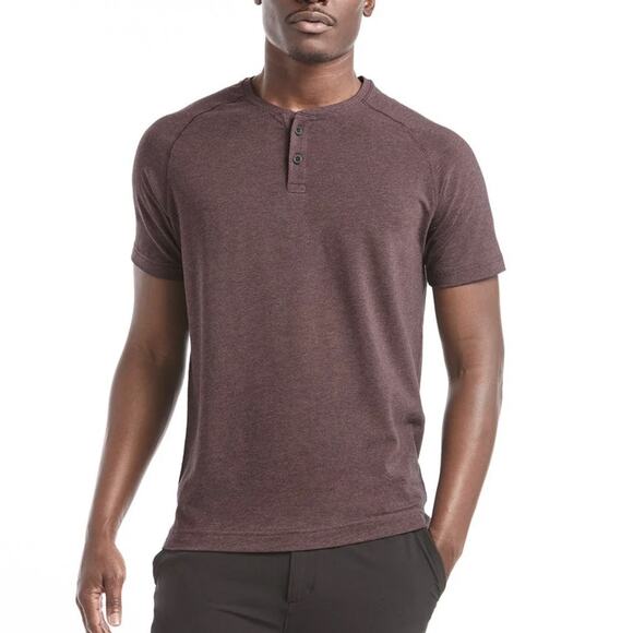 Public Rec Purple Go To Short Henley Shirt Mens XXL - Picture 1 of 6